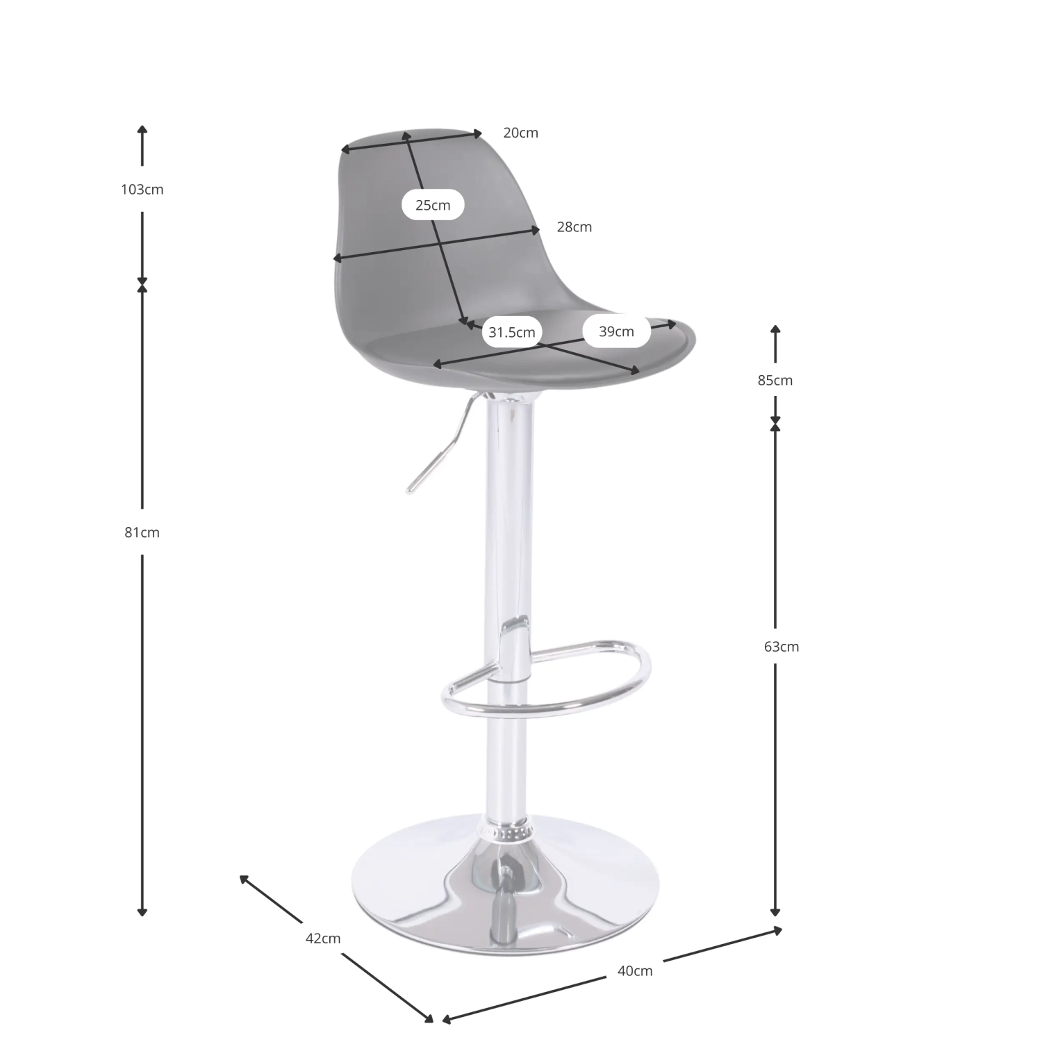 Lot de 2 tabourets réglables super économiques - Tabouretbar - Meubles Concept