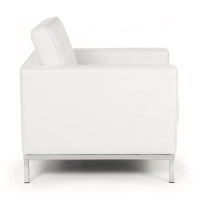 Canapé monoplace Venice en cuir véritable Florence Knoll Inspired Design