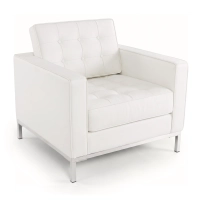 Canapé monoplace Venice en cuir véritable Florence Knoll Inspired Design
