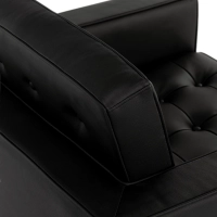 Canapé monoplace Venice en cuir véritable Florence Knoll Inspired Design