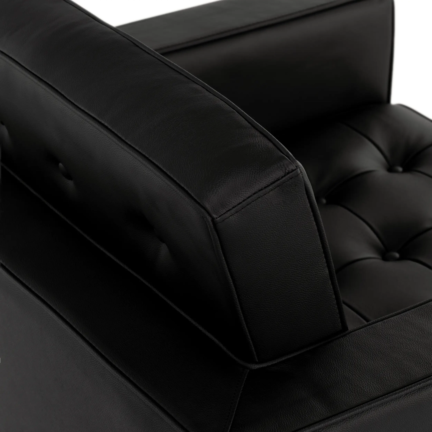 Canapé monoplace Venice en cuir véritable Florence Knoll Inspired Design