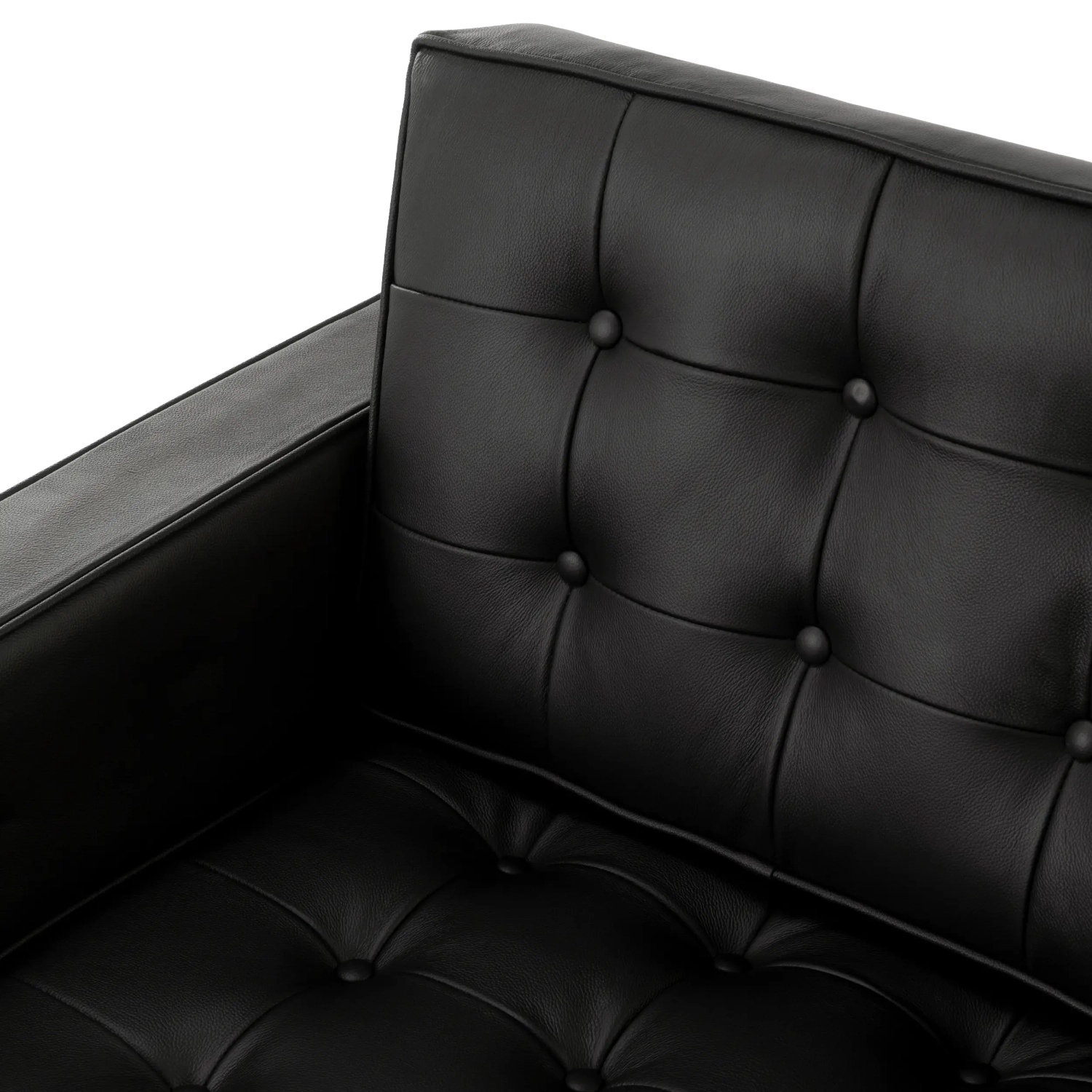 Canapé monoplace Venice en cuir véritable Florence Knoll Inspired Design