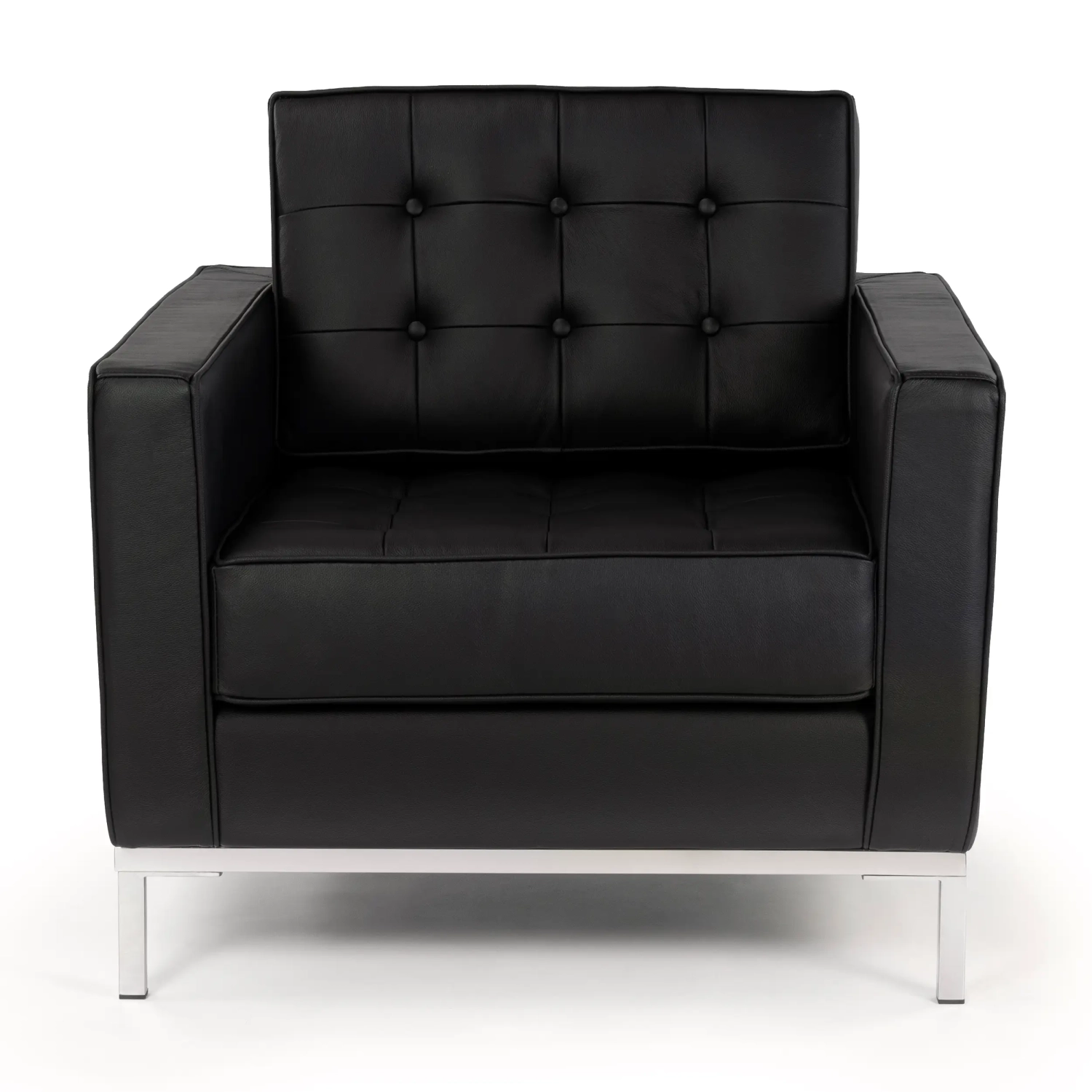 Canapé monoplace Venice en cuir véritable Florence Knoll Inspired Design
