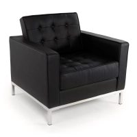 Canapé monoplace Venice en cuir véritable Florence Knoll Inspired Design