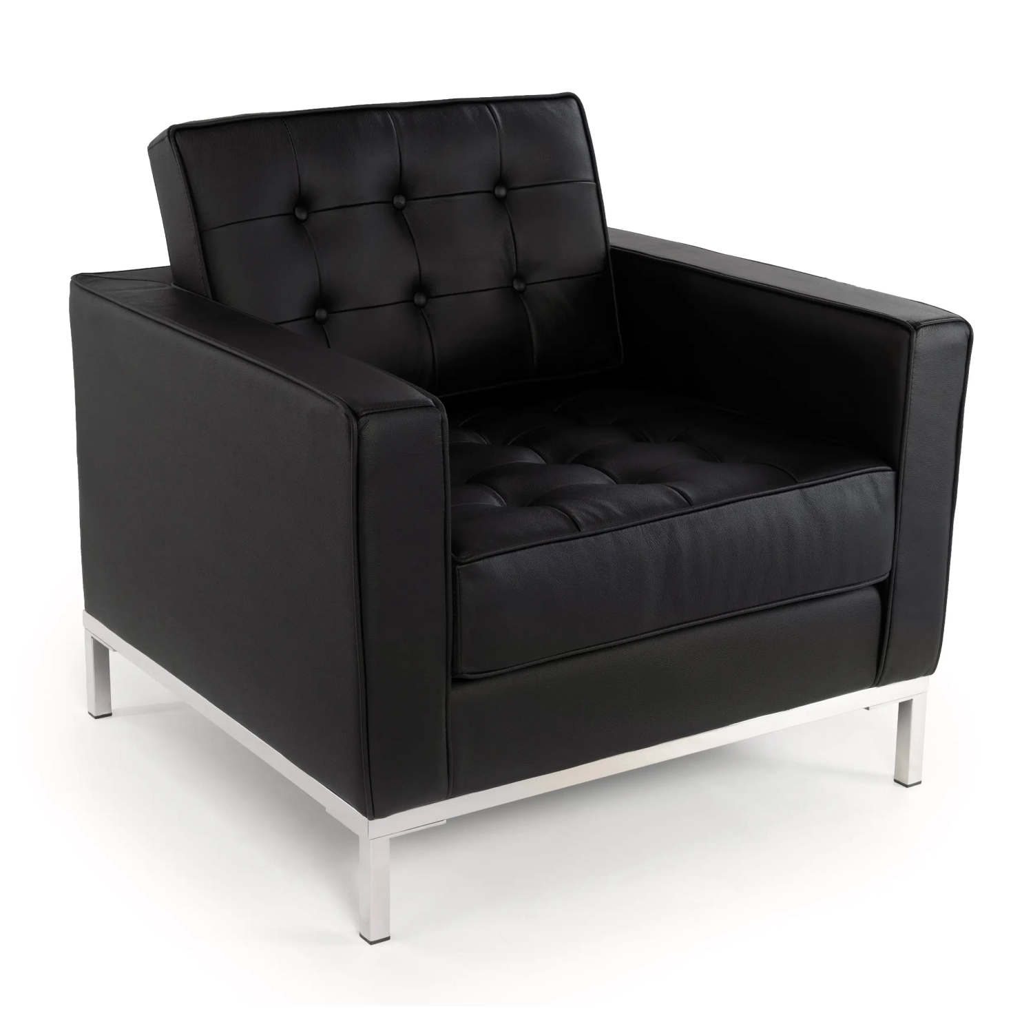 Canapé monoplace Venice en cuir véritable Florence Knoll Inspired Design