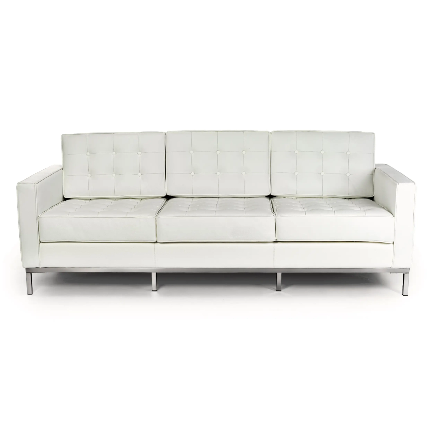 Venice canapé 3 places en cuir italien Florence Knoll Inspired Design