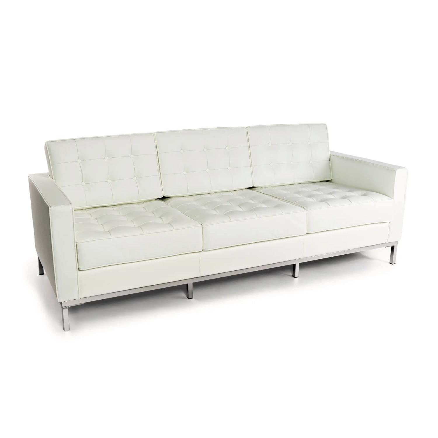 Venice canapé 3 places en cuir italien Florence Knoll Inspired Design