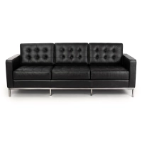 Venice canapé 3 places en cuir italien Florence Knoll Inspired Design