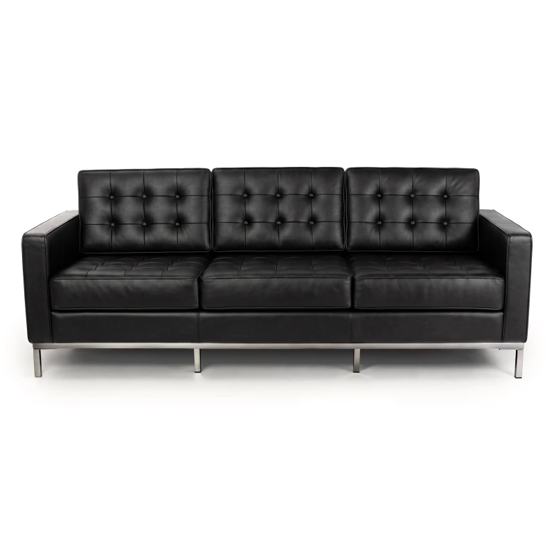 Venice canapé 3 places en cuir italien Florence Knoll Inspired Design