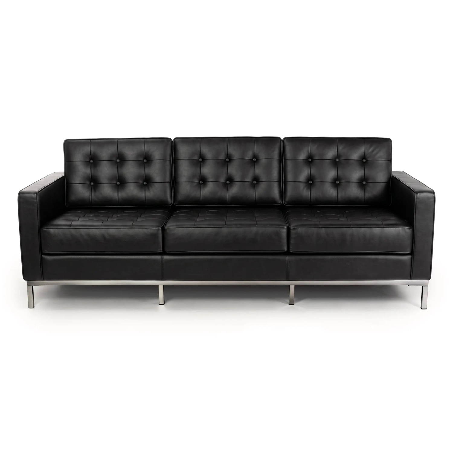 Venice canapé 3 places en cuir italien Florence Knoll Inspired Design