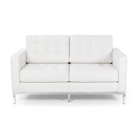 Venice canapé 2 places en cuir italien Florence Knoll Inspired Design