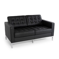 Venice canapé 2 places en cuir italien Florence Knoll Inspired Design