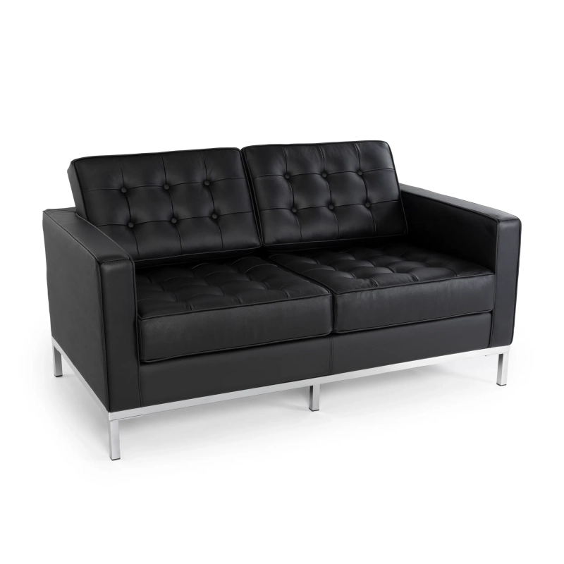 Venice canapé 2 places en cuir italien Florence Knoll Inspired Design