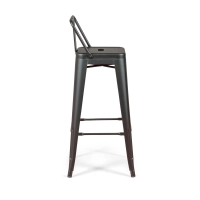 Lot de 4 tabourets de bar industriels « Bistro », hauteur 76 cm - Mueble Design