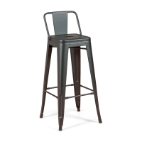 Lot de 4 tabourets de bar industriels « Bistro », hauteur 76 cm - Mueble Design