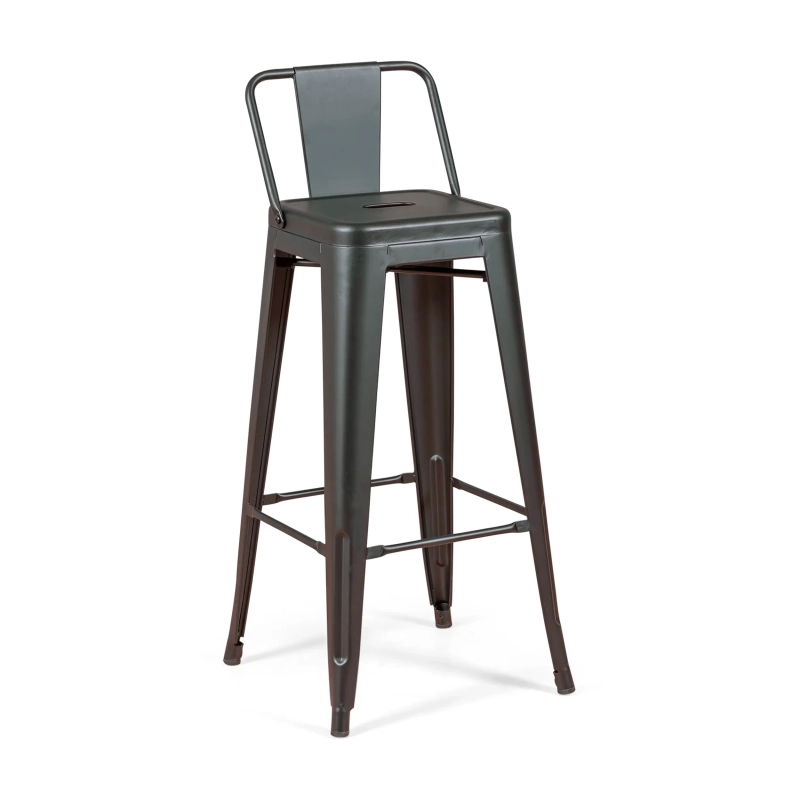Lot de 4 tabourets de bar industriels « Bistro », hauteur 76 cm - Mueble Design