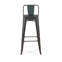 Lot de 4 tabourets de bar industriels « Bistro », hauteur 76 cm - Mueble Design