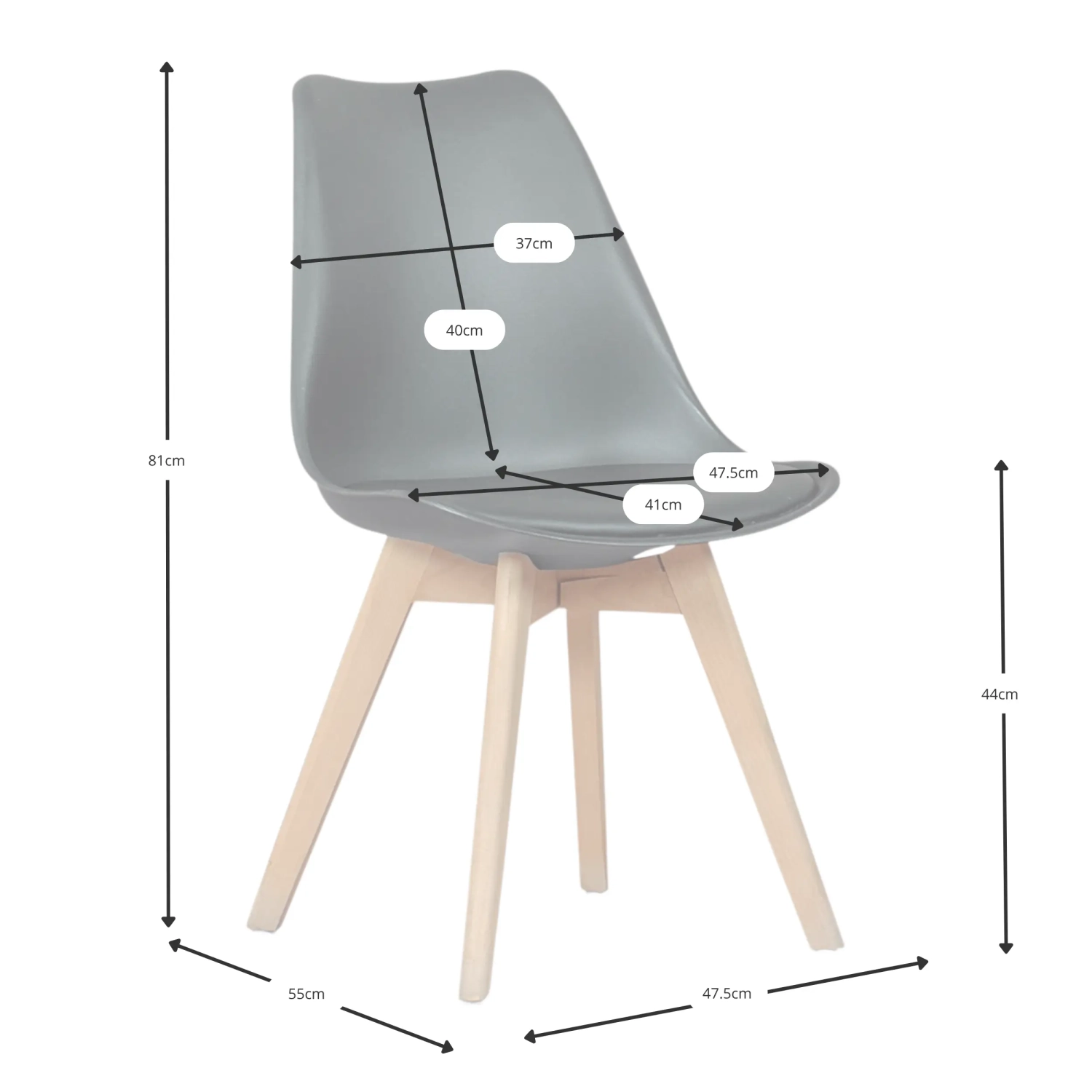 Chaise Tower Verona Transparent - Chaises Design furnmod