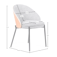 Chaise Earth nordique avec coussin en coton – Meubles Concept