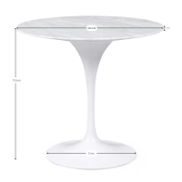 Inspiration Table Design Tulip 80Ø en Marbre Carrare - Meubles Concept