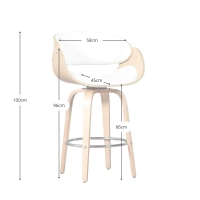 Tabouret Burrow avec coussin en similicuir - Tabourets en bois - Meubles concept