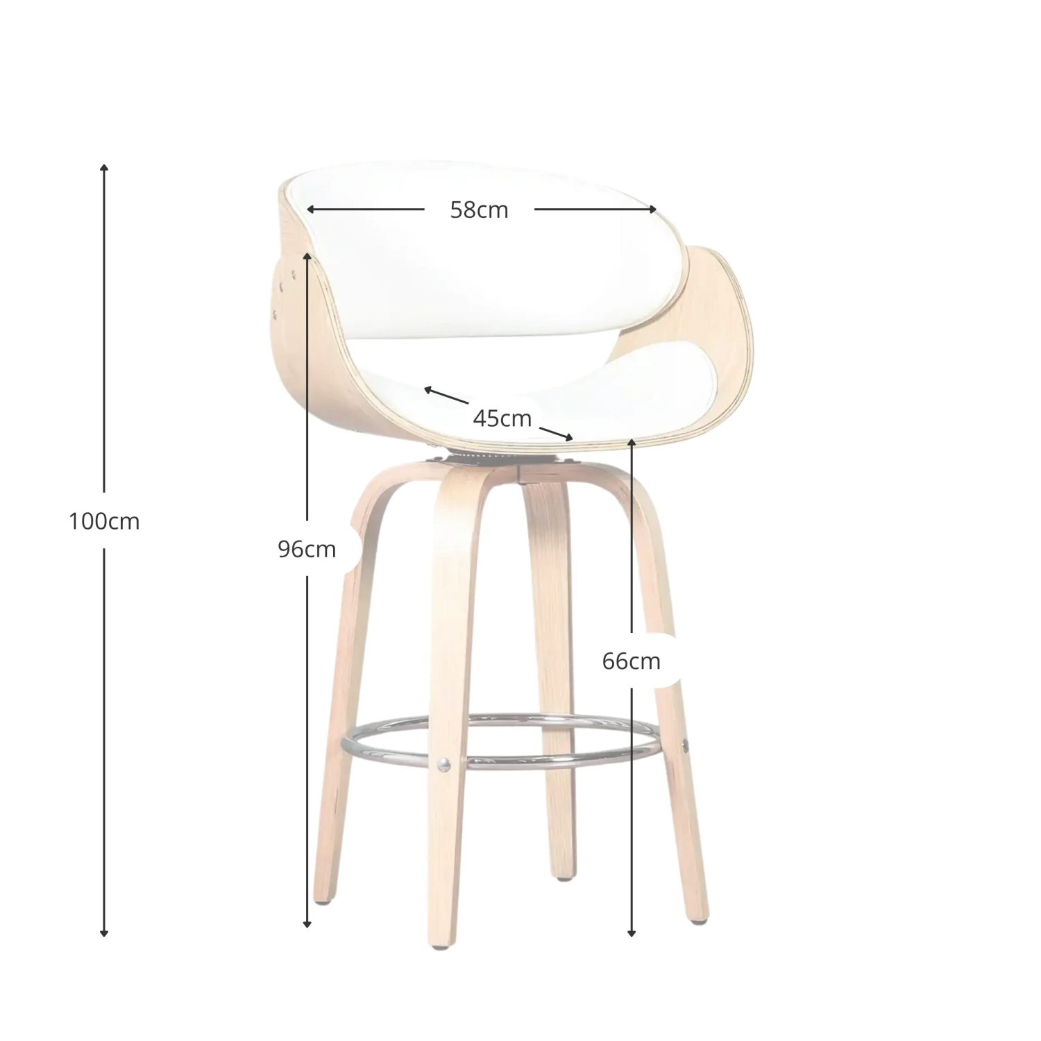 Tabouret Burrow avec coussin en similicuir - Tabourets en bois - Meubles concept