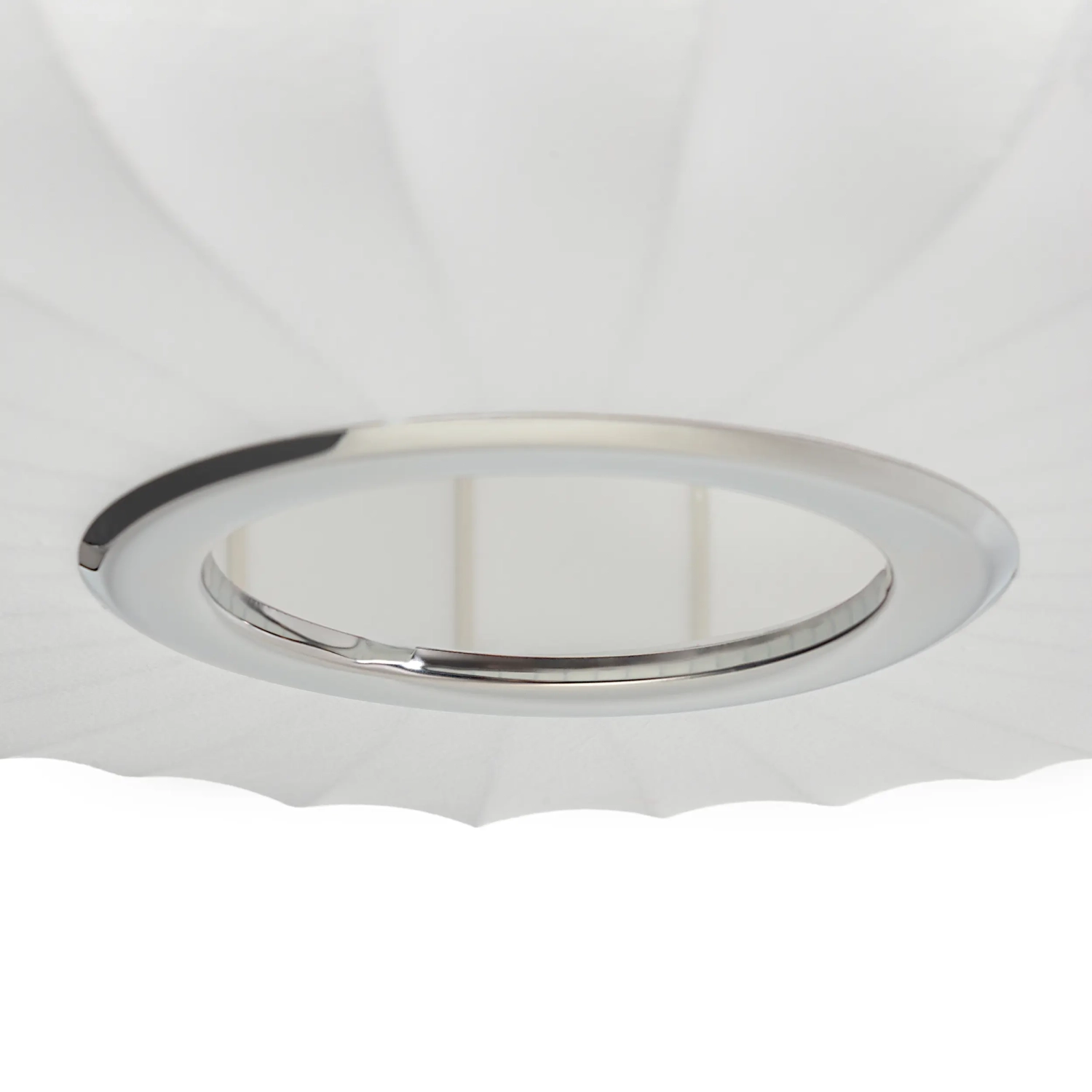 Suspension en tissu blanc Ø 45 cm au design segmenté Kyoto