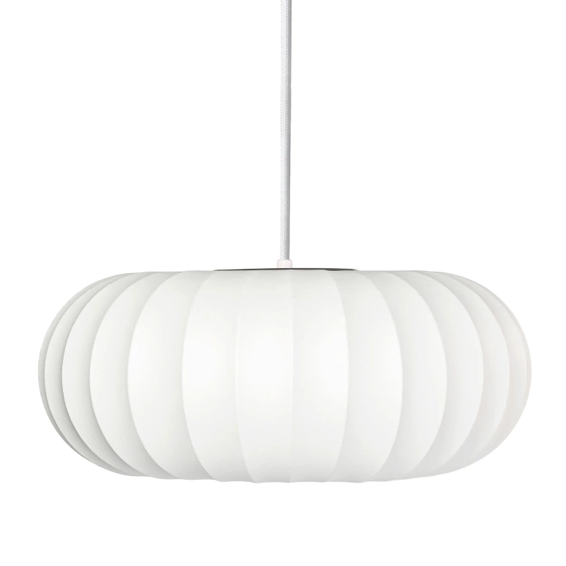 Suspension en tissu blanc Ø 45 cm au design segmenté Kyoto