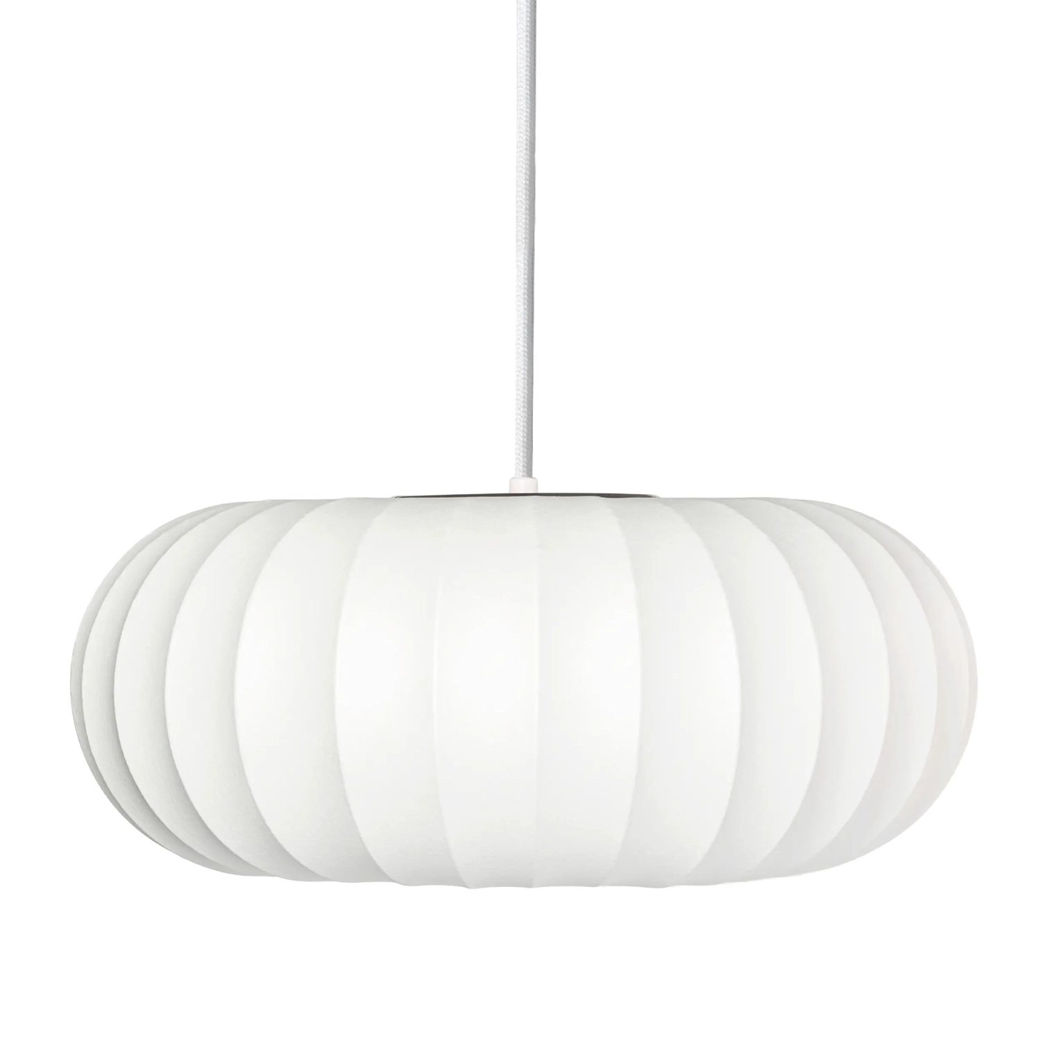 Suspension en tissu blanc Ø 45 cm au design segmenté Kyoto