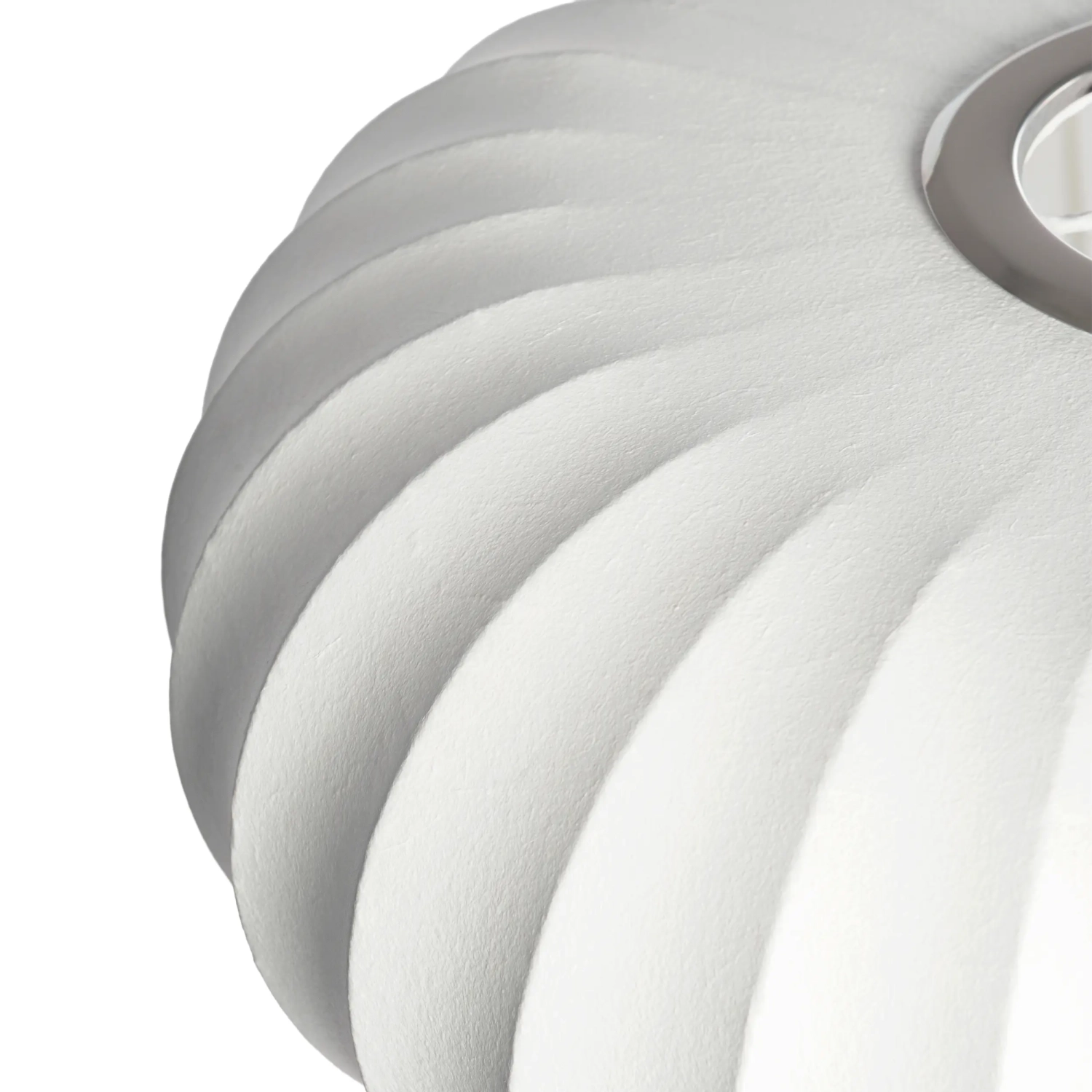 Suspension en tissu blanc Ø 45 cm au design segmenté Kyoto