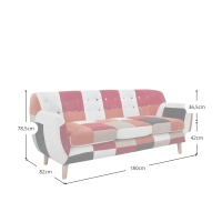Canapé 3 places en Patchwork - Canapés en Patchwork - Meubles Concept