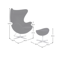 Egg Chair Chair avec repose-pieds - Fauteuils modernes - Meubles Concept
