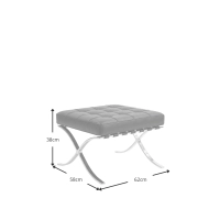 Ottoman Barcelona Inspiration Similicuir - Fauteuil Design - Meubles Concept
