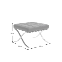 Ottoman Barcelona Inspiration Similicuir - Fauteuil Design - Meubles Concept
