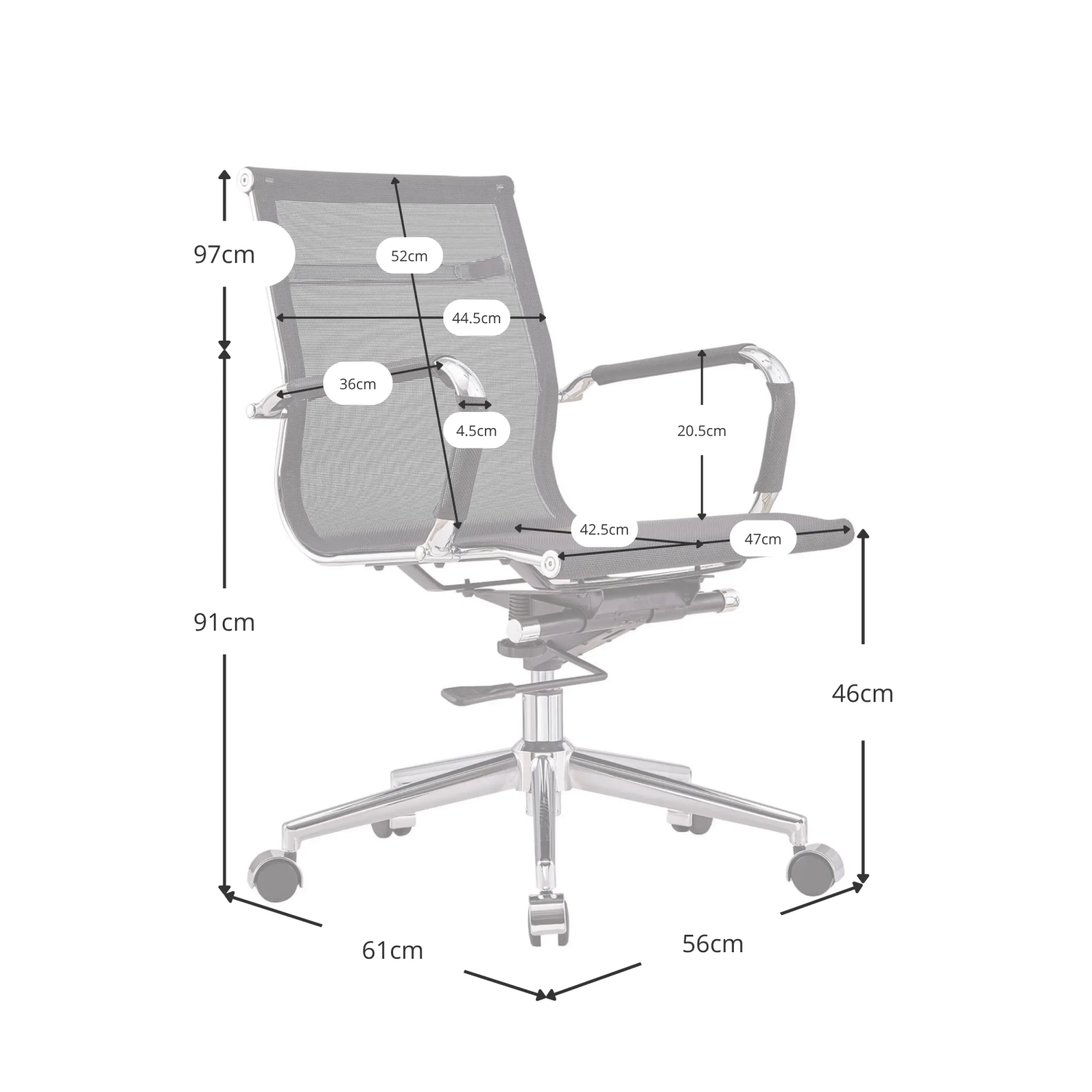 Chaise de bureau Mesh Lowback Special Edition | Chaise respirante et réglable