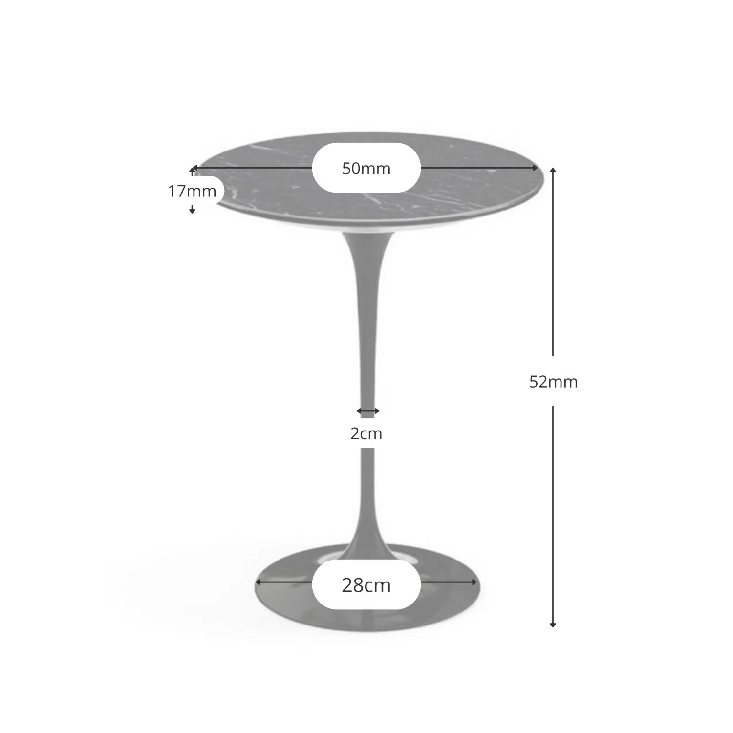 Table d'appoint Tulip - Tables d'appoint en Marbre - Meubles Concept