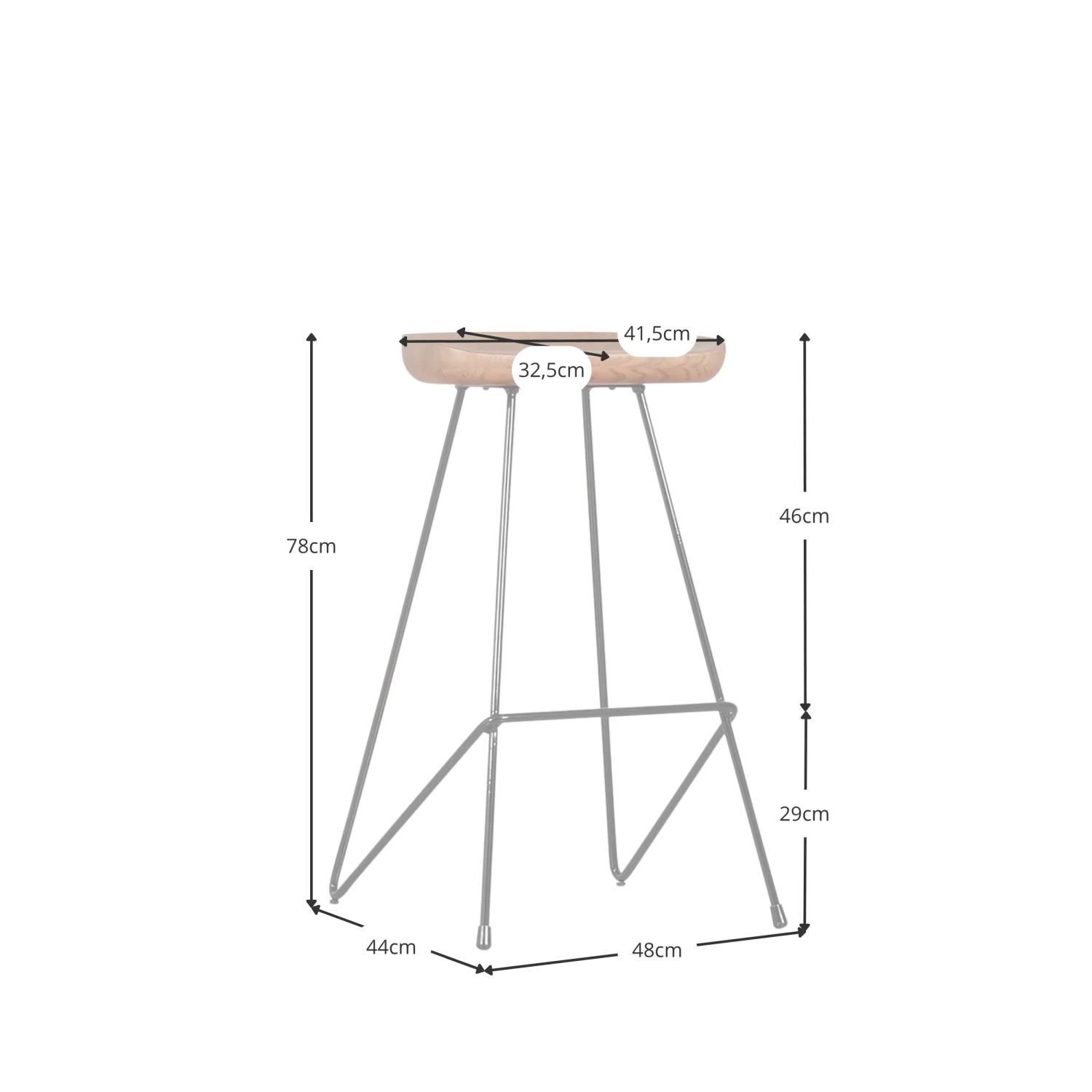Tabouret Timber - Chaises Industrielle furnmod