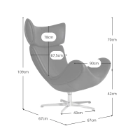 Inspiration Imola Chair avec repose-pieds - Fauteuils Meubles Concept