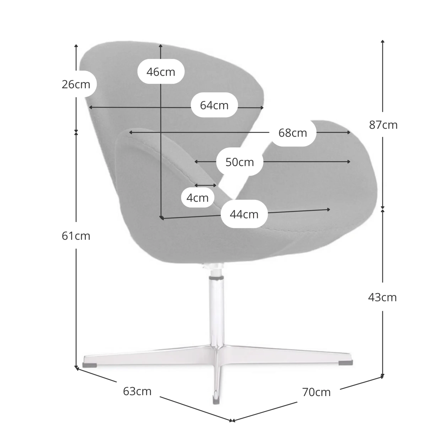 Swan Chair Inspiration - Fauteuil Design Premium - Meubles Concept