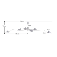 Suspension Inspiration Mouille 6 bras - Plafonniers - Meubles Concept