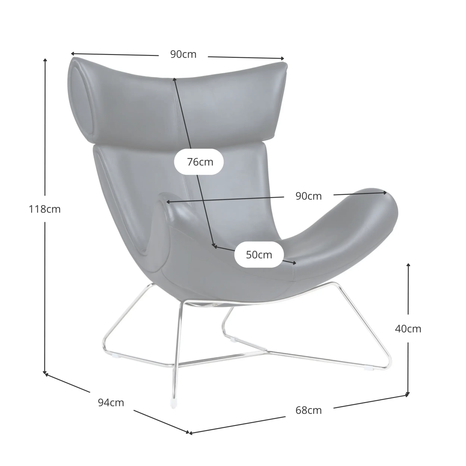 Emola Chair in Italian Leather : Fauteuil moderne au design haut de gamme