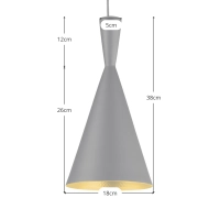Plafonnier Tall | Design inspiré de Tom Dixon en aluminium noir