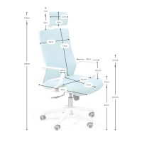 Chaise de bureau ergonomique avec appui-tête - Meubles Concept
