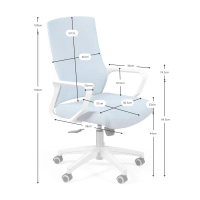 Chaise de bureau en maille avec accoudoirs  - Meubles Concept