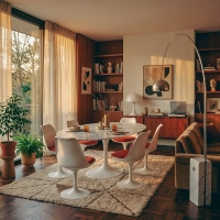 Table ovale Tulip 199 cm Marbre Carrara | Saarinen Design pour salles à manger de luxe