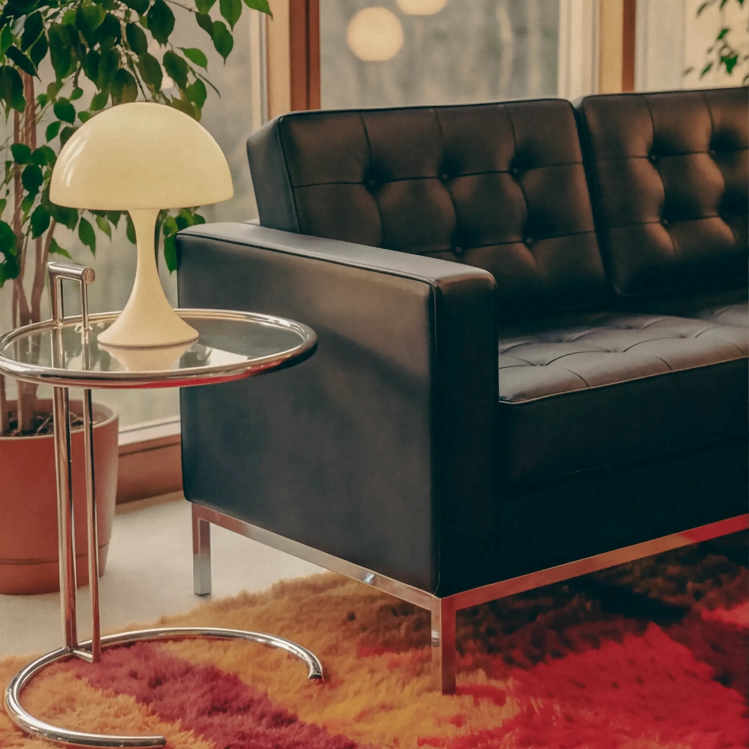 Venice canapé 2 places en cuir italien Florence Knoll Inspired Design