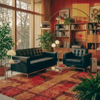 Venice canapé 2 places en cuir italien Florence Knoll Inspired Design