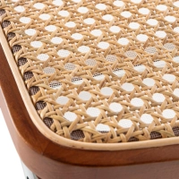 Chaise Lucio en rotin naturel avec piètement en porte-à-faux