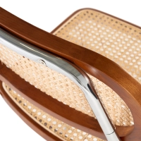 Chaise Lucio en rotin naturel avec piètement en porte-à-faux
