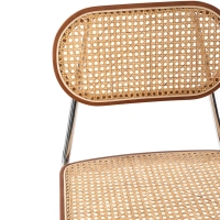 Chaise Lucio en rotin naturel avec piètement en porte-à-faux